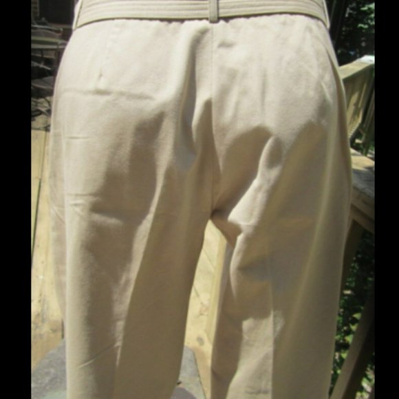 Size 12 BALLY COTTON khaki PANTS with BELT - EXTREMELY RARE AND UNUSUAL FIND!! - Picture 5 of 12